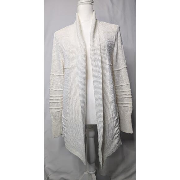ROXY white Cardigan Small BohoChic Minimalist Cottagecore light academia - Picture 1 of 7